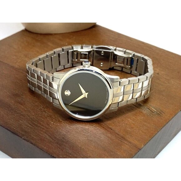 Movado Women\'s Watch 0607537 Museum Swiss Quartz Black Dial Silver Steel 28mm main image 14